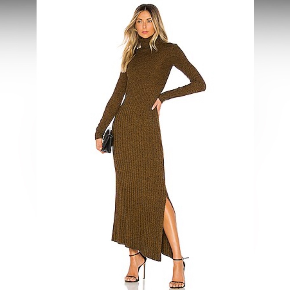 A.L.C. Chocolate Long Sleeve Knit Dress